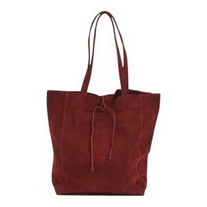 MARLON Wine Made In Italy Suede Unlined Shopper Big Tote